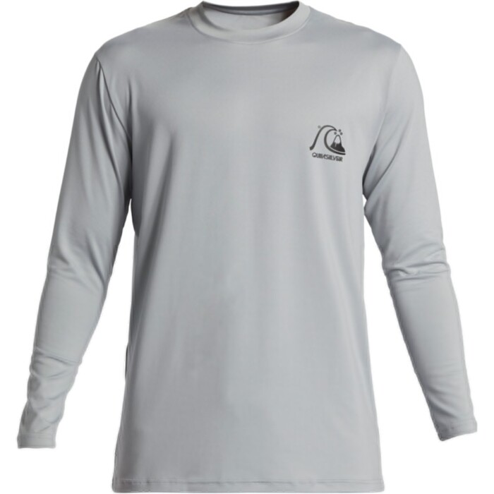 2024 Quiksilver Mens DNA Bubble Logo Long Sleeve Surf Tee AQYWR03189 - Quarry